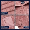 image:imageReebok Womens Sherpa Fleece Jacket ZipUp Hooded Winter Coat for Women  Plush Cozy Sherpa Fur Teddy Coat Texture for Warmth Soft Sherpa Jacket Womens Outerwear Versatile for Errands Weekends GymDusty Rose Pink