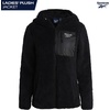 image:imageReebok Womens Sherpa Fleece Jacket ZipUp Hooded Winter Coat for Women  Plush Cozy Sherpa Fur Teddy Coat Texture for Warmth Soft Sherpa Jacket Womens Outerwear Versatile for Errands Weekends GymJet Black