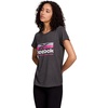 image:imageReebok Womens Short Sleeve Knockout Performance TShirtCharcoal Heather