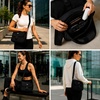 image:imageReebok Womens Small Crossbody Bag Lightweight Nylon Purse Adjustable Strap  Quilted Washed Fabric Roomy Interior with Handy Pockets Wear Over Shoulder or Across Body Great for Daily TravelLeighton Black