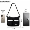 image:imageReebok Womens Small Crossbody Bag Lightweight Nylon Purse Adjustable Strap  Quilted Washed Fabric Roomy Interior with Handy Pockets Wear Over Shoulder or Across Body Great for Daily TravelEve Black