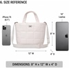 image:imageReebok Womens Small Crossbody Bag Lightweight Nylon Purse Adjustable Strap  Quilted Washed Fabric Roomy Interior with Handy Pockets Wear Over Shoulder or Across Body Great for Daily TravelDove Pumice Stone
