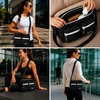 image:imageReebok Womens Small Crossbody Bag Lightweight Nylon Purse Adjustable Strap  Quilted Washed Fabric Roomy Interior with Handy Pockets Wear Over Shoulder or Across Body Great for Daily TravelEve Black