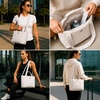 image:imageReebok Womens Small Crossbody Bag Lightweight Nylon Purse Adjustable Strap  Quilted Washed Fabric Roomy Interior with Handy Pockets Wear Over Shoulder or Across Body Great for Daily TravelDove Pumice Stone