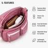 image:imageReebok Womens Small Crossbody Bag Lightweight Nylon Purse Adjustable Strap  Quilted Washed Fabric Roomy Interior with Handy Pockets Wear Over Shoulder or Across Body Great for Daily TravelEve Lilac