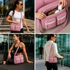 image:imageReebok Womens Small Crossbody Bag Lightweight Nylon Purse Adjustable Strap  Quilted Washed Fabric Roomy Interior with Handy Pockets Wear Over Shoulder or Across Body Great for Daily TravelEve Lilac