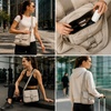 image:imageReebok Womens Small Crossbody Bag Lightweight Nylon Purse Adjustable Strap  Quilted Washed Fabric Roomy Interior with Handy Pockets Wear Over Shoulder or Across Body Great for Daily TravelLeighton Stucco