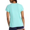 image:imageReebok Womens Small Logo Short Sleeve Crewneck TShirt Lightweight Moisture WickingAi Aqua  Id Performance