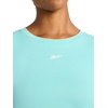 image:imageReebok Womens Small Logo Short Sleeve Crewneck TShirt Lightweight Moisture WickingAi Aqua  Id Performance