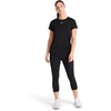 image:imageReebok Womens Small Logo Short Sleeve Crewneck TShirt Lightweight Moisture WickingBlack  Id Performance Tech