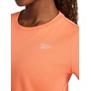 image:imageReebok Womens Small Logo Short Sleeve Crewneck TShirt Lightweight Moisture WickingPersimmon  Align Interlock