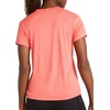image:imageReebok Womens Small Logo Short Sleeve Crewneck TShirt Lightweight Moisture WickingSunset Coral Heather  Id Train