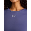 image:imageReebok Womens Small Logo Short Sleeve Crewneck TShirt Lightweight Moisture WickingTwilight Purple  Id Performance