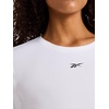 image:imageReebok Womens Small Logo Short Sleeve Crewneck TShirt Lightweight Moisture WickingWhite  Id Performance Tech