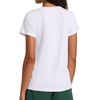 image:imageReebok Womens Small Logo Short Sleeve Crewneck TShirt Lightweight Moisture WickingWhite  Id Performance Tech