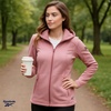 image:imageReebok Womens Softshell Jacket Water amp Windproof Fleece Lined Hooded Coat  Breathable Stretch Shell Moves with You Zippered Pockets Keep Keys Secure Versatile for Gym Running and Trail DaysDusty Rose