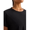 image:imageReebok Womens Tech Short Sleeve Crewneck TShirt Standard Fit Lightweight Stretch Heathered Poly FabricBlack Heather