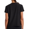 image:imageReebok Womens Tech Short Sleeve Crewneck TShirt Standard Fit Lightweight Stretch Heathered Poly FabricBlack Heather