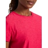 image:imageReebok Womens Tech Short Sleeve Crewneck TShirt Standard Fit Lightweight Stretch Heathered Poly FabricLove Potion Heather