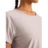 image:imageReebok Womens Tech Short Sleeve Crewneck TShirt Standard Fit Lightweight Stretch Heathered Poly FabricOpal Grey Heather