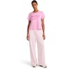 image:imageReebok Womens Tonal Wide Leg Sweatpant Standard Fit 30 Inseam Midweight CottonPoly FabricFrosted Berry