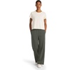image:imageReebok Womens Tonal Wide Leg Sweatpant Standard Fit 30 Inseam Midweight CottonPoly FabricGrit Green