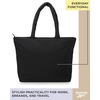image:imageReebok Womens Tote Bag  Large Lightweight Puffer Travel Tote with Zipper  Carry On Shoulder Bag Work Bags for WomenClementine Black