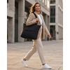image:imageReebok Womens Tote Bag  Large Lightweight Puffer Travel Tote with Zipper  Carry On Shoulder Bag Work Bags for WomenClementine Black