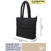 image:imageReebok Womens Tote Bag  Large Lightweight Puffer Travel Tote with Zipper  Carry On Shoulder Bag Work Bags for WomenClementine Black