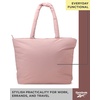 image:imageReebok Womens Tote Bag  Large Lightweight Puffer Travel Tote with Zipper  Carry On Shoulder Bag Work Bags for WomenClementine Smokey Rose