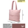 image:imageReebok Womens Tote Bag  Large Lightweight Puffer Travel Tote with Zipper  Carry On Shoulder Bag Work Bags for WomenClementine Smokey Rose