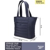 image:imageReebok Womens Tote Bag  Large Lightweight Puffer Travel Tote with Zipper  Carry On Shoulder Bag Work Bags for WomenCoco East Coast Blue