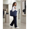 image:imageReebok Womens Tote Bag  Large Lightweight Puffer Travel Tote with Zipper  Carry On Shoulder Bag Work Bags for WomenCoco East Coast Blue