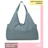 image:imageReebok Womens Tote Bag Lightweight Carry On for Travel Work amp Shopping  DuffelStyle Hybrid Design Full Zipper Closure Elastic Yoga Mat Holder Spacious for Gym Workouts amp CommutesCollete Green