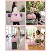 image:imageReebok Womens Tote Bag Lightweight Carry On for Travel Work amp Shopping  DuffelStyle Hybrid Design Full Zipper Closure Elastic Yoga Mat Holder Spacious for Gym Workouts amp CommutesLilith Silver Pink