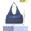 image:imageReebok Womens Tote Bag Lightweight Carry On for Travel Work amp Shopping  DuffelStyle Hybrid Design Full Zipper Closure Elastic Yoga Mat Holder Spacious for Gym Workouts amp CommutesCollete Dusty Indigo