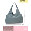 image:imageReebok Womens Tote Bag Lightweight Carry On for Travel Work amp Shopping  DuffelStyle Hybrid Design Full Zipper Closure Elastic Yoga Mat Holder Spacious for Gym Workouts amp CommutesCollete Green