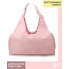 image:imageReebok Womens Tote Bag Lightweight Carry On for Travel Work amp Shopping  DuffelStyle Hybrid Design Full Zipper Closure Elastic Yoga Mat Holder Spacious for Gym Workouts amp CommutesLilith Silver Pink
