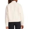 image:imageReebok Womens Vector Mock Neck Sweatshirt Standard Fit Midweight Cottonpoly FabricAlabaster