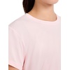 image:imageReebok Womens Weightless Short Sleeve Mesh Crewneck TShirt Standard Fit Stretch Poly FabricFrosted Berry