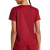image:imageReebok Womens Weightless Short Sleeve Mesh Crewneck TShirt Standard Fit Stretch Poly FabricRetro Red