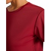 image:imageReebok Womens Weightless Short Sleeve Mesh Crewneck TShirt Standard Fit Stretch Poly FabricRetro Red