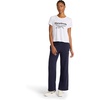 image:imageReebok Womens Wide Leg Sweatpant Standard Fit 30 Inseam Midweight CottonPoly Fleece FabricDark Sapphire
