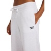 image:imageReebok Womens Wide Leg Sweatpant Standard Fit 30 Inseam Midweight CottonPoly Fleece FabricEgret HeatherBlack