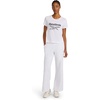image:imageReebok Womens Wide Leg Sweatpant Standard Fit 30 Inseam Midweight CottonPoly Fleece FabricEgret HeatherBlack