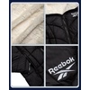 image:imageReebok Womens Winter Jacket  Sherpa Fleece Lined Reversible Insulated Puffer Parka Winter Coats for Women with Faux Fur HoodBlack Ink