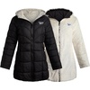 image:imageReebok Womens Winter Jacket  Sherpa Fleece Lined Reversible Insulated Puffer Parka Winter Coats for Women with Faux Fur HoodBlack Ink