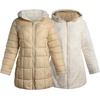 image:imageReebok Womens Winter Jacket  Sherpa Fleece Lined Reversible Insulated Puffer Parka Winter Coats for Women with Faux Fur HoodChampagne