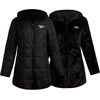 image:imageReebok Womens Winter Jacket  Sherpa Fleece Lined Reversible Insulated Puffer Parka Winter Coats for Women with Faux Fur HoodEbony