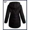 image:imageReebok Womens Winter Jacket  Sherpa Fleece Lined Reversible Insulated Puffer Parka Winter Coats for Women with Faux Fur HoodEbony